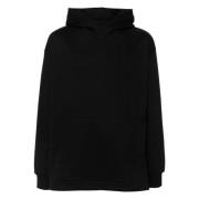 Zwarte Loose Hoodie met Jersey Textuur Y-3 , Black , Heren