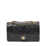 Pre-owned Leather shoulder-bags Chanel Vintage , Black , Dames