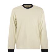 Lange Mouw Casual T-shirt Stone Island , White , Heren