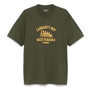 Casual Katoenen T-shirt Carhartt Wip , Green , Heren