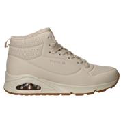 Hoge Stand Klassieke Sneaker Boot Skechers , Beige , Dames