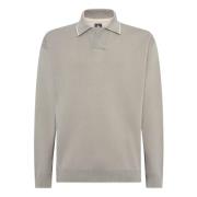 Gebreid poloshirt van katoen en nylon Boggi Milano , Gray , Heren