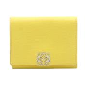 Pre-owned Leather wallets Loewe Pre-owned , Yellow , Dames