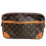 Pre-owned Canvas clutches Louis Vuitton Vintage , Brown , Dames