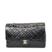 Pre-owned Leather shoulder-bags Chanel Vintage , Black , Dames