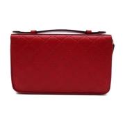 Pre-owned Leather wallets Gucci Vintage , Red , Dames