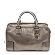 Pre-owned Leather handbags Loewe Pre-owned , Gray , Dames