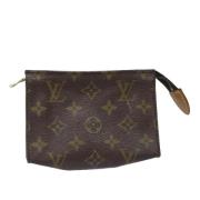 Pre-owned Canvas pouches Louis Vuitton Vintage , Brown , Dames