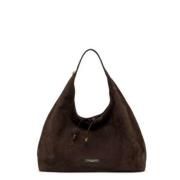 Minimalistische Nubuck Schoudertas Gianni Chiarini , Brown , Dames