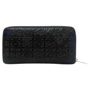 Pre-owned Leather wallets Loewe Pre-owned , Black , Dames