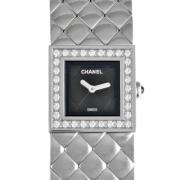 Pre-owned Stainless Steel watches Chanel Vintage , Black , Dames