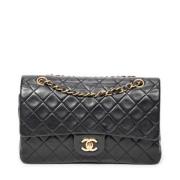 Pre-owned Leather shoulder-bags Chanel Vintage , Black , Dames