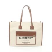 Pre-owned Leather shoulder-bags Burberry Vintage , Beige , Dames