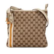 Pre-owned Canvas crossbody-bags Gucci Vintage , Beige , Dames