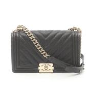 Pre-owned Leather chanel-bags Chanel Vintage , Black , Dames