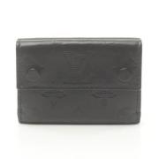 Pre-owned Leather wallets Louis Vuitton Vintage , Black , Heren