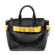 Pre-owned Leather totes Burberry Vintage , Black , Dames