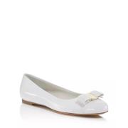 Klassieke leren instapper Salvatore Ferragamo , White , Dames