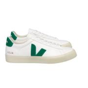 Witte Sneakers met Groen Logo Veja , White , Heren