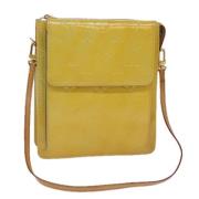 Pre-owned Leather pouches Louis Vuitton Vintage , Yellow , Dames