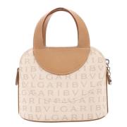 Pre-owned Leather handbags Bvlgari Vintage , Beige , Dames