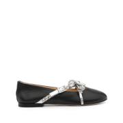 Zwarte ballerina's met stud-detailing Mach & Mach , Black , Dames