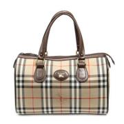 Pre-owned Canvas shoulder-bags Burberry Vintage , Beige , Dames