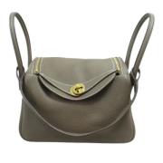 Pre-owned Leather shoulder-bags Hermès Vintage , Gray , Dames