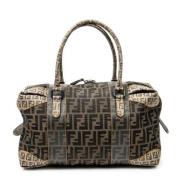 Pre-owned Canvas shoulder-bags Fendi Vintage , Black , Dames