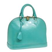 Pre-owned Leather handbags Louis Vuitton Vintage , Green , Dames