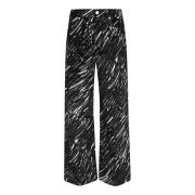 Zwarte Wijde Broek Aw24 Marni , Black , Dames