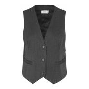 Gestreepte Vest Majordyn Jas Grijs Melange Masai , Gray , Dames