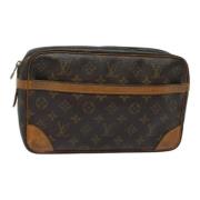 Pre-owned Canvas clutches Louis Vuitton Vintage , Brown , Dames