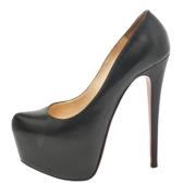 Pre-owned Leather heels Christian Louboutin Pre-owned , Black , Dames