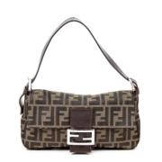 Pre-owned Canvas shoulder-bags Fendi Vintage , Brown , Dames