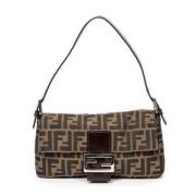 Pre-owned Canvas shoulder-bags Fendi Vintage , Brown , Dames