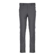 Grijze Wollen Broek met Riemlussen PT Torino , Gray , Heren