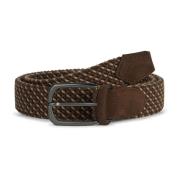 Geweven elastische riem Boggi Milano , Brown , Heren