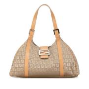 Pre-owned Canvas shoulder-bags Fendi Vintage , Beige , Dames