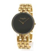 Pre-owned Yellow Gold watches Dior Vintage , Black , Unisex