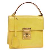 Pre-owned Leather handbags Louis Vuitton Vintage , Yellow , Dames