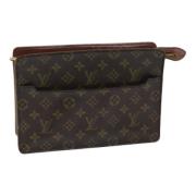 Pre-owned Canvas clutches Louis Vuitton Vintage , Brown , Dames