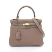 Pre-owned Leather handbags Hermès Vintage , Brown , Dames