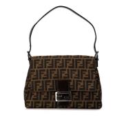 Pre-owned Canvas shoulder-bags Fendi Vintage , Brown , Dames