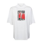 Ski Club Loose Tee Palm Angels , White , Dames