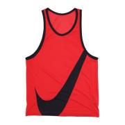 Mesh Basketbal Tanktop Wit/Zwart Nike , Red , Heren