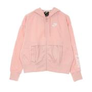 Roze Glazuur/Wit Rits Hoodie Sportkleding Air Top Fleece Nike , Pink ,...