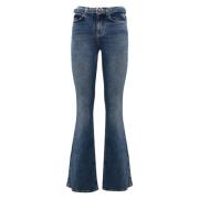 Denim Jeans Love Birds Flare Bottoms Pinko , Blue , Dames