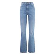 Straight-leg jeans met contraststiksels Pinko , Blue , Dames