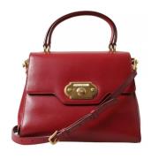 Rode leren crossbody schoudertas Dolce & Gabbana , Red , Dames